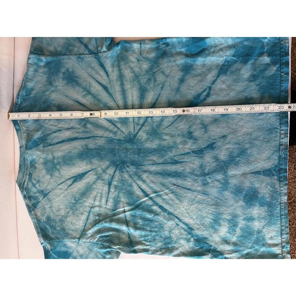 Disney Mickey Mouse Silhouette Blue Tie Dye T-Shirt Kids Large L (14/16) Resort - Picture 3 of 4